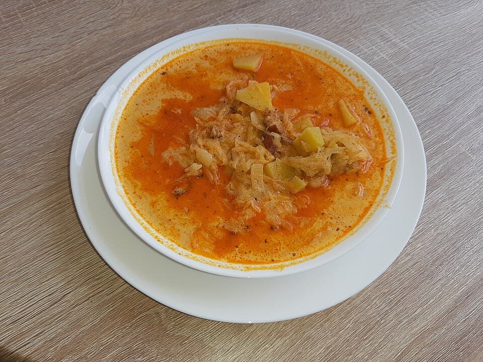 Sauerkraut soup (Zelňačka)