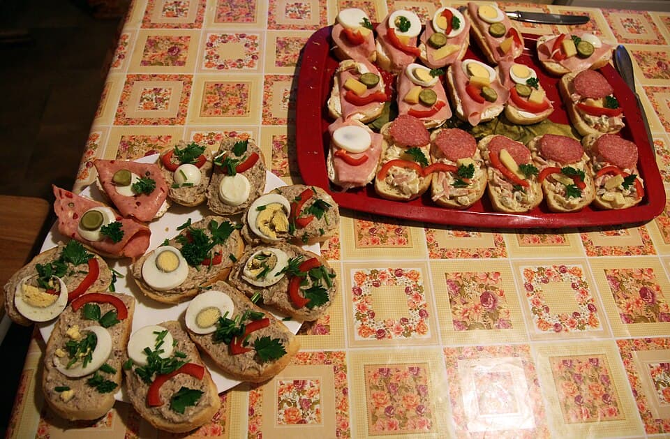 Open-faced sandwiches (Chlebíčky)