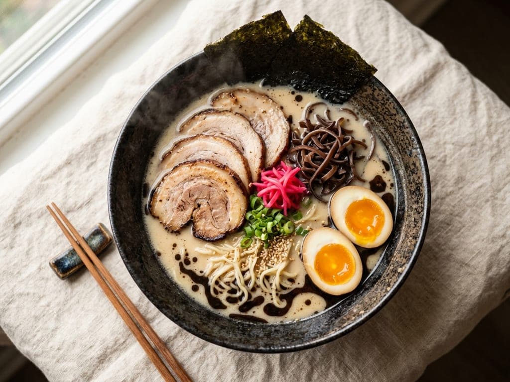 Tonkotsu ramen — The full kotteri works