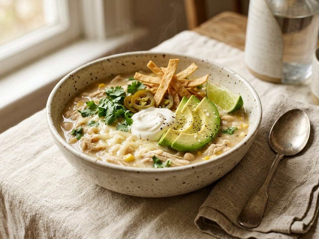 White Chicken Chili — The loaded weeknight bowl