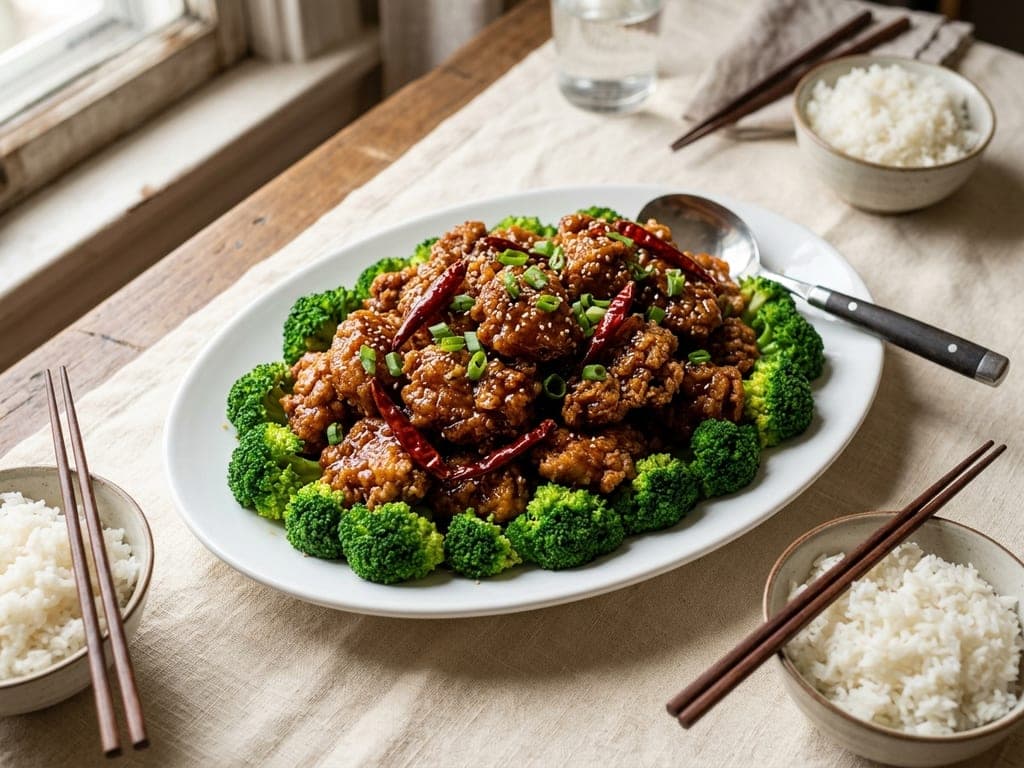 General Tso's Chicken — The family-style platter