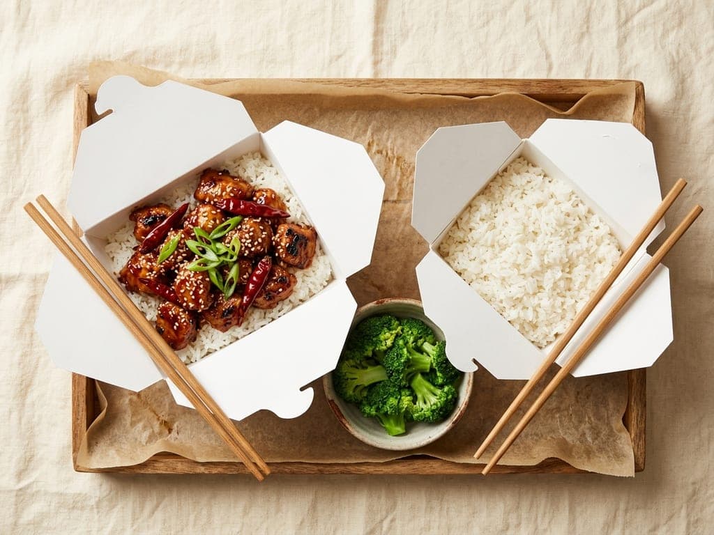 General Tso's Chicken — The takeout-box homage