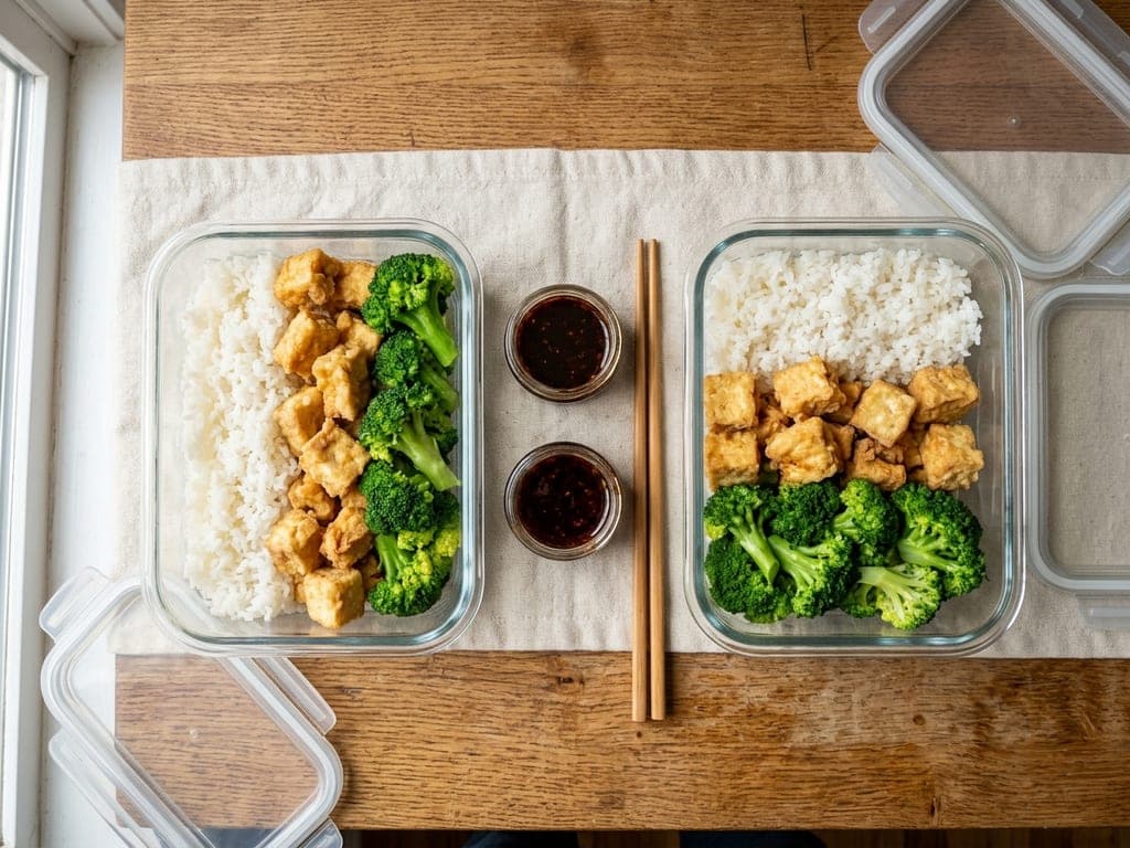 General Tso's Tofu — The meal-prep boxes, done properly