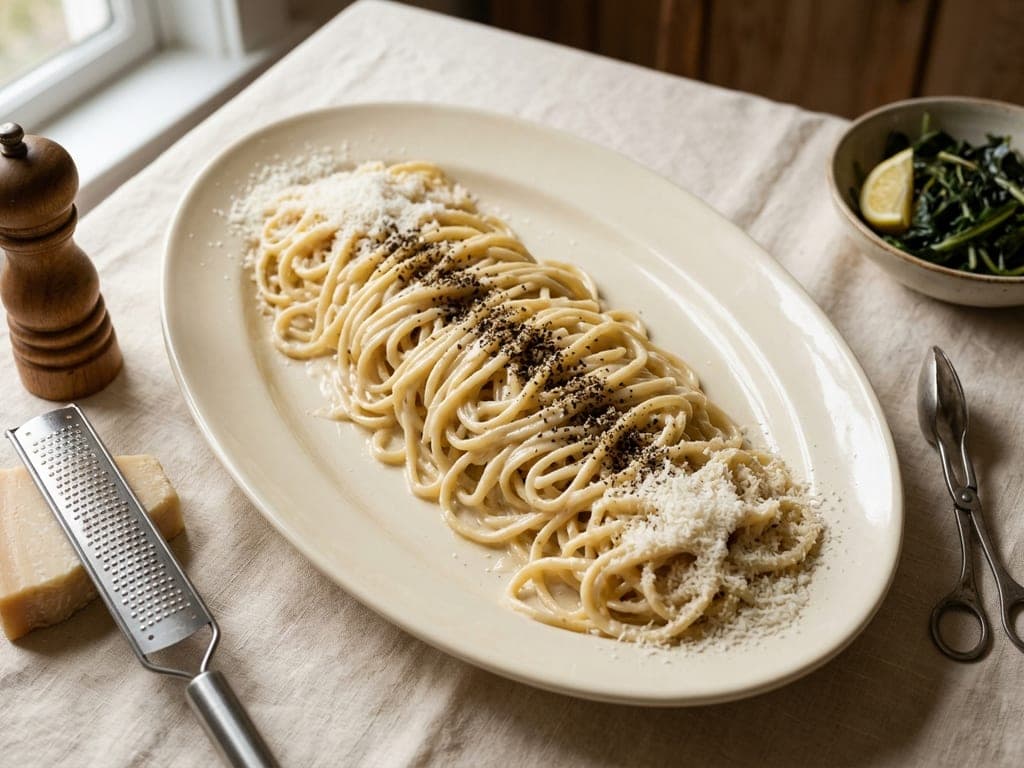 Cacio e Pepe — The tonnarelli platter for the table