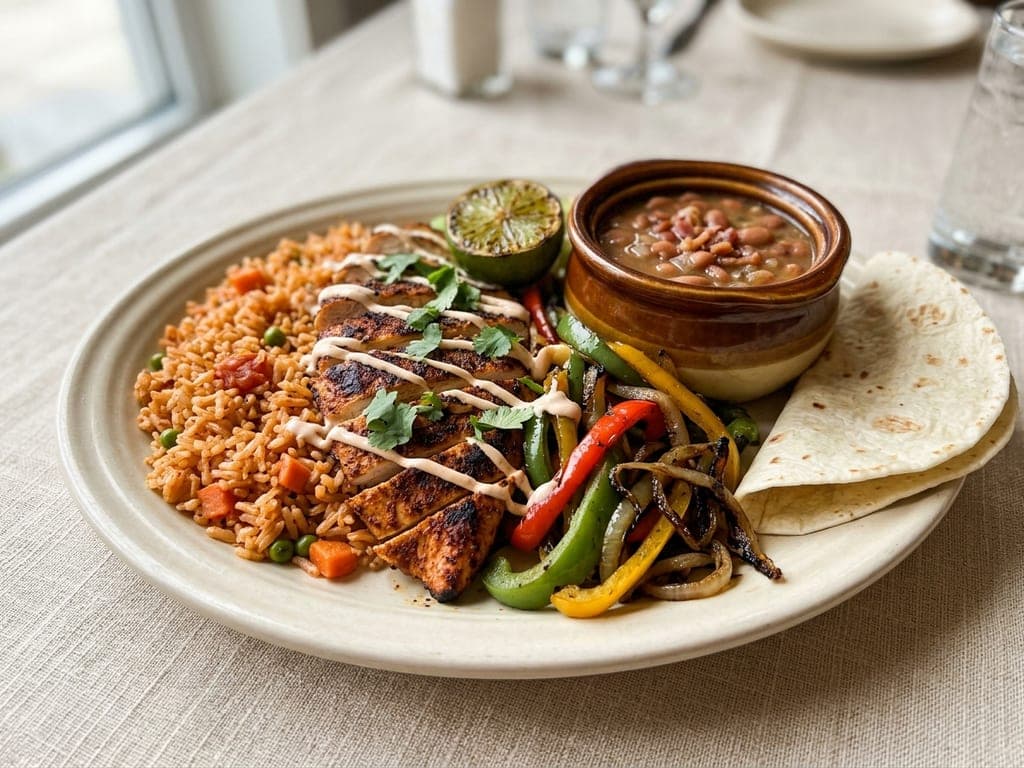 Chicken Fajitas — The composed plate