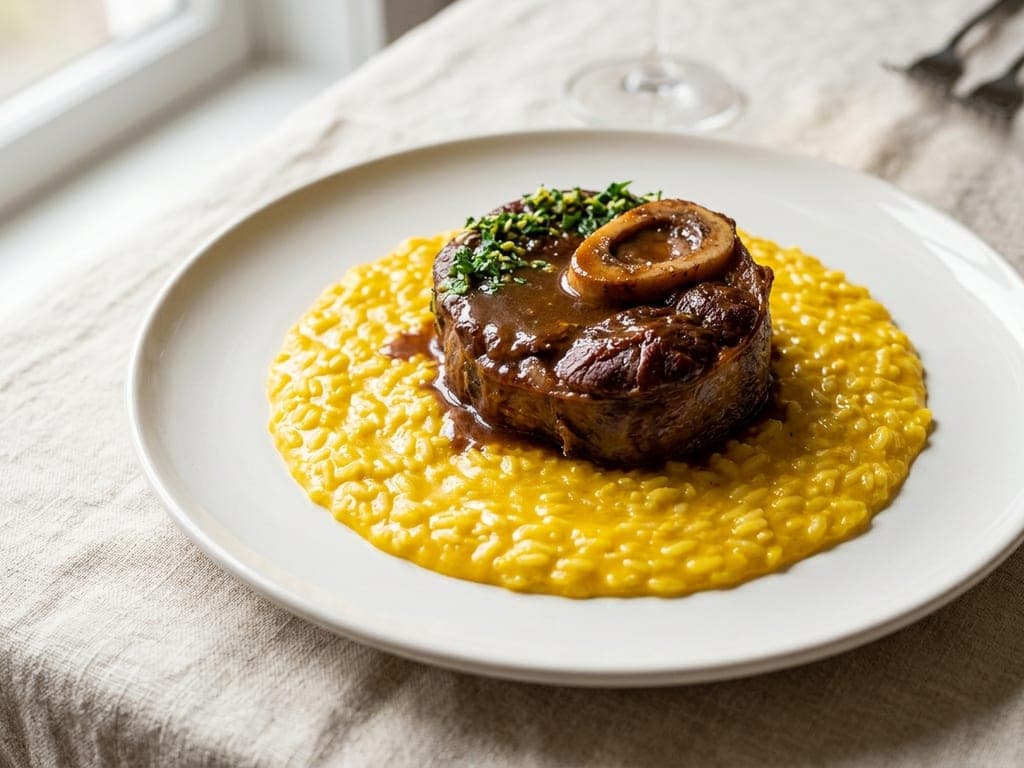 Risotto alla Milanese (Saffron Risotto) — Riso e ossobuco, the one-plate exception