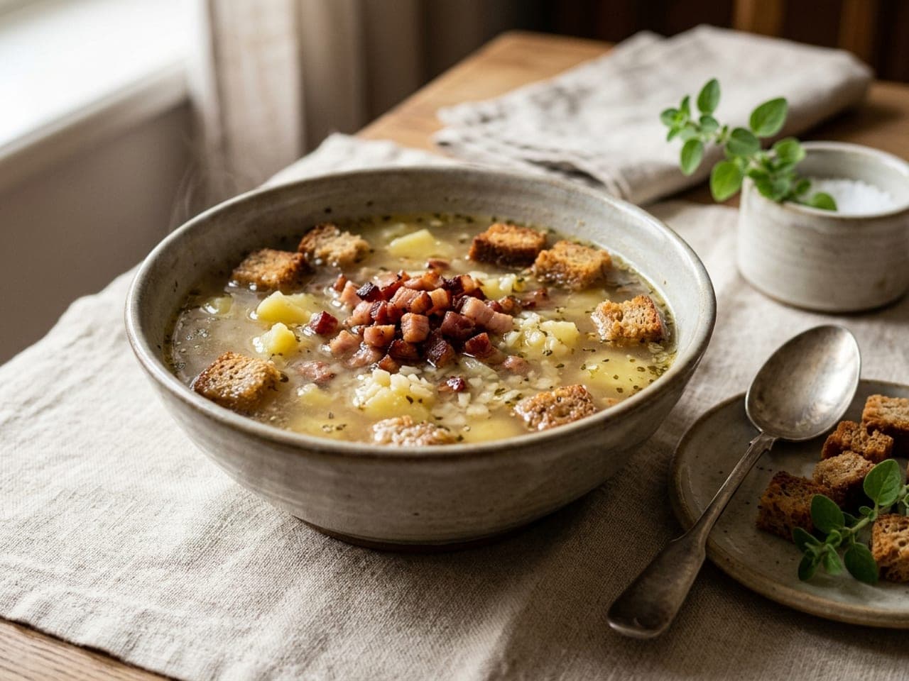 Garlic soup (Česnečka)