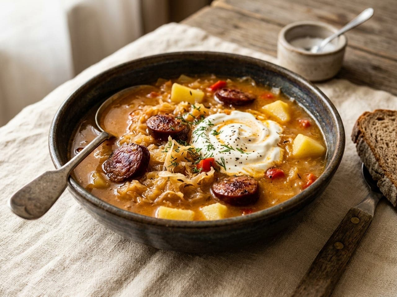 Sauerkraut soup (Zelňačka)