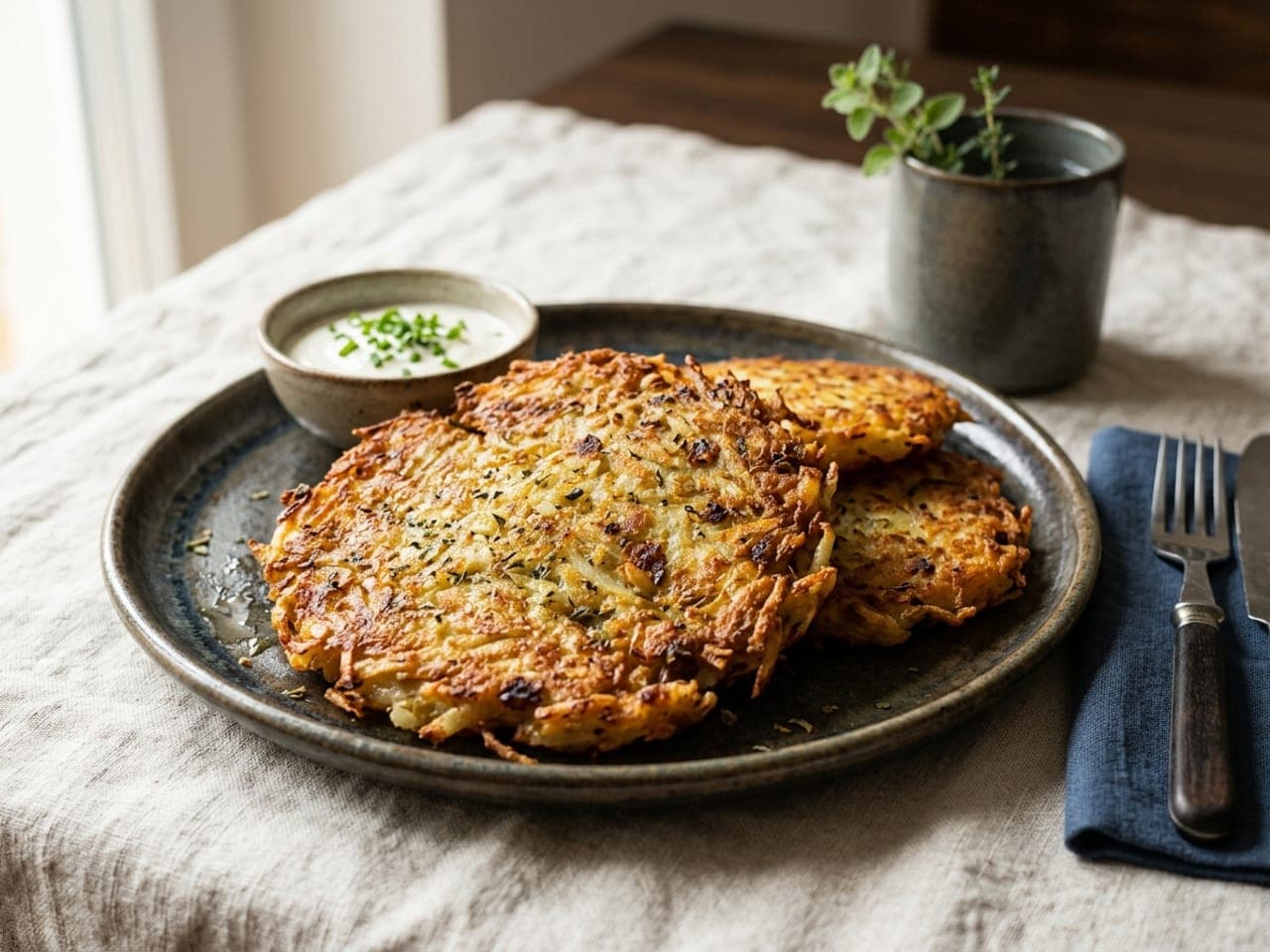 Bramborák (Czech potato pancake)