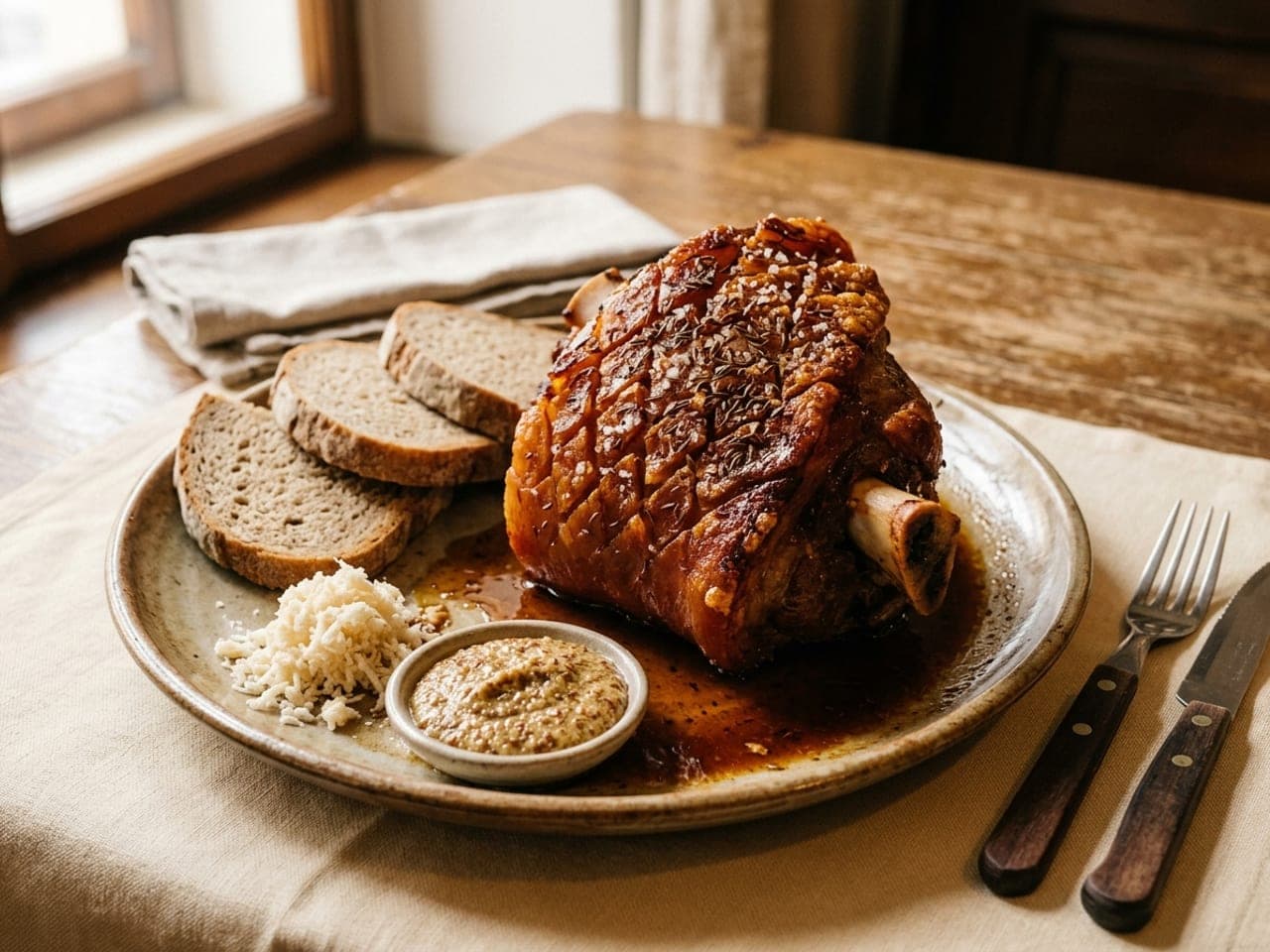 Roast pork knuckle