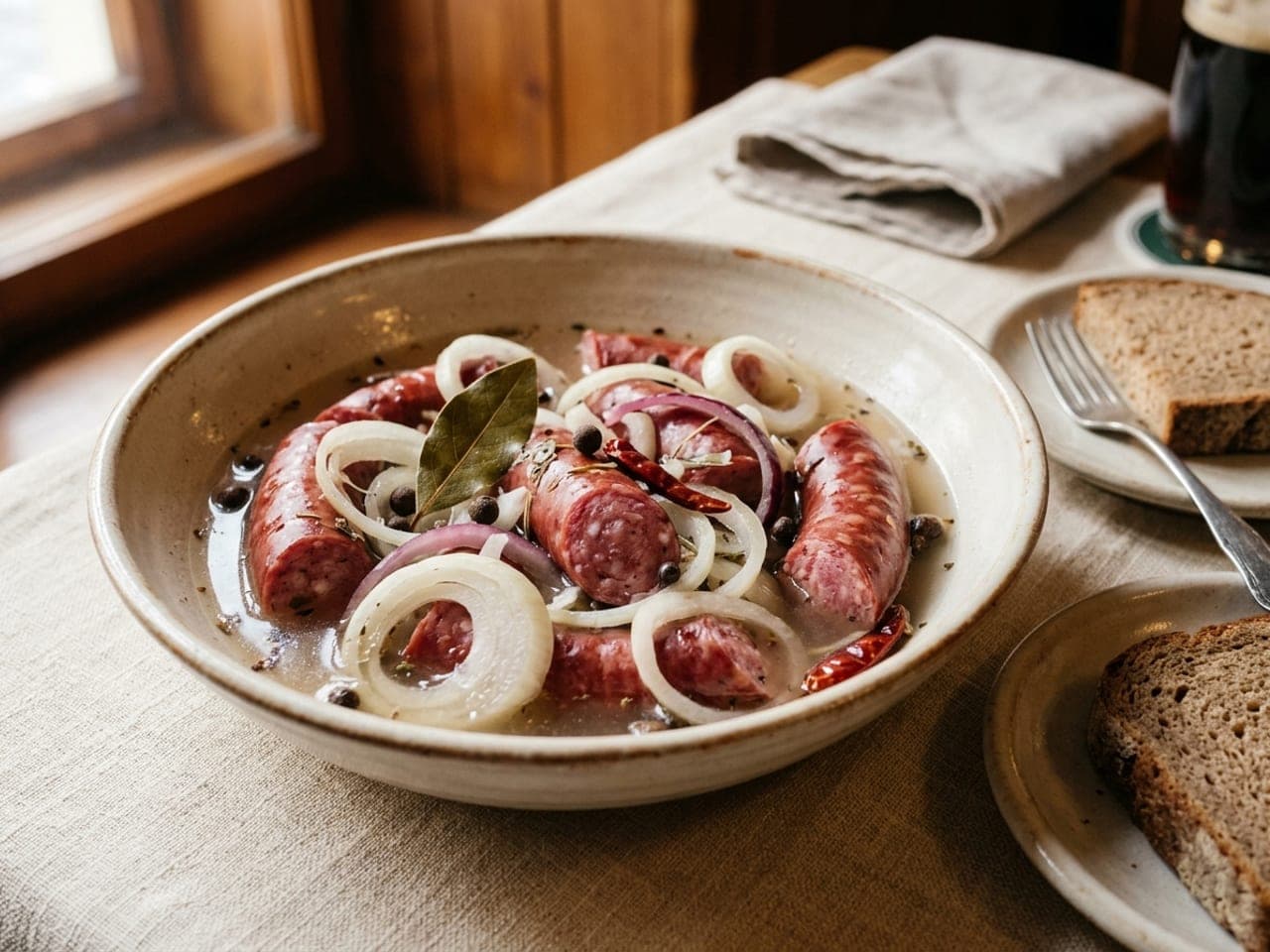 Utopenci (pickled sausages in vinegar brine)