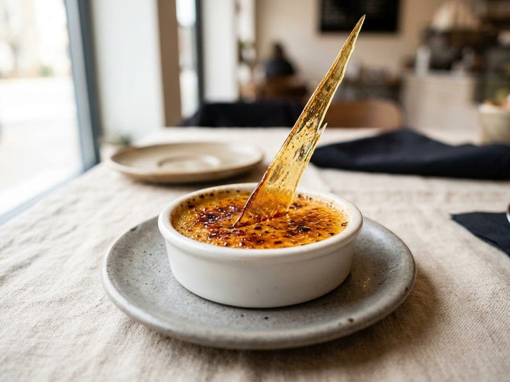Crème brûlée — The caramel shard