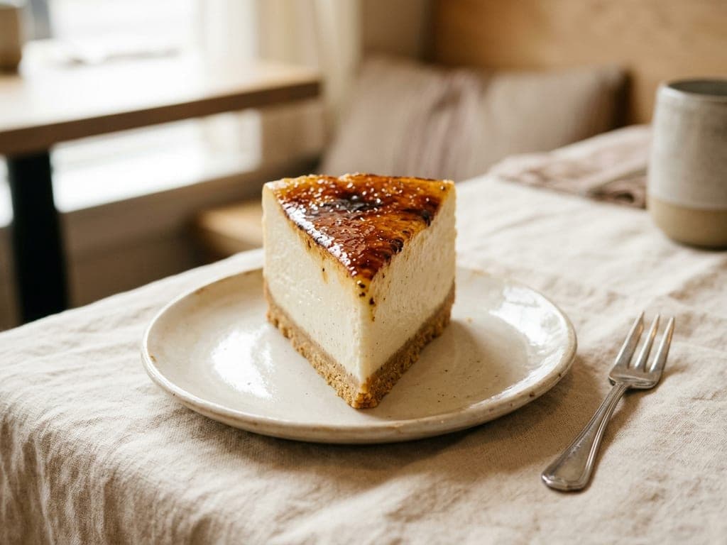 Crème brûlée cheesecake — The clean slice
