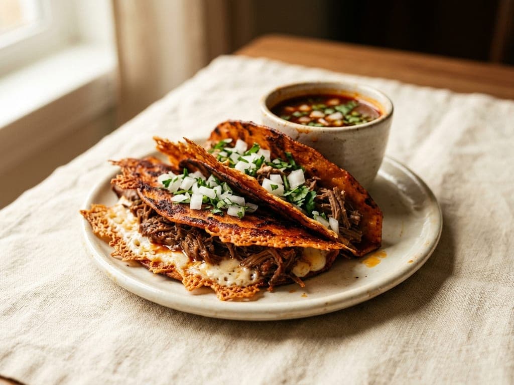 Quesabirria tacos — The cheese-skirt lean