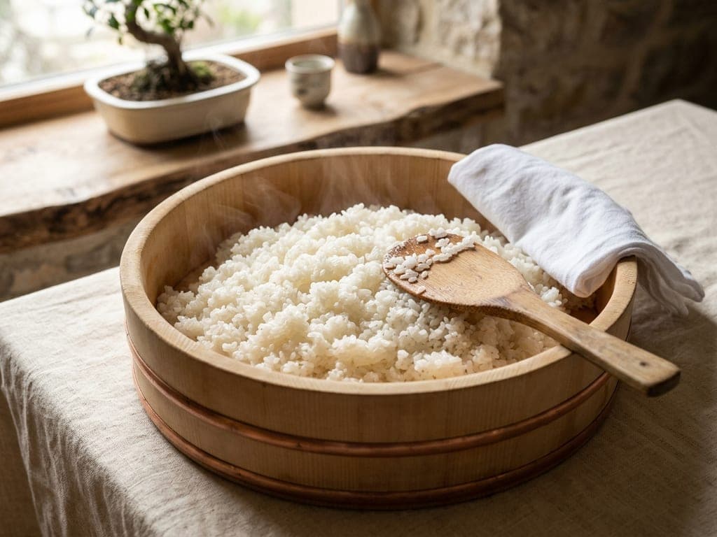 Sushi rice — The hangiri reveal