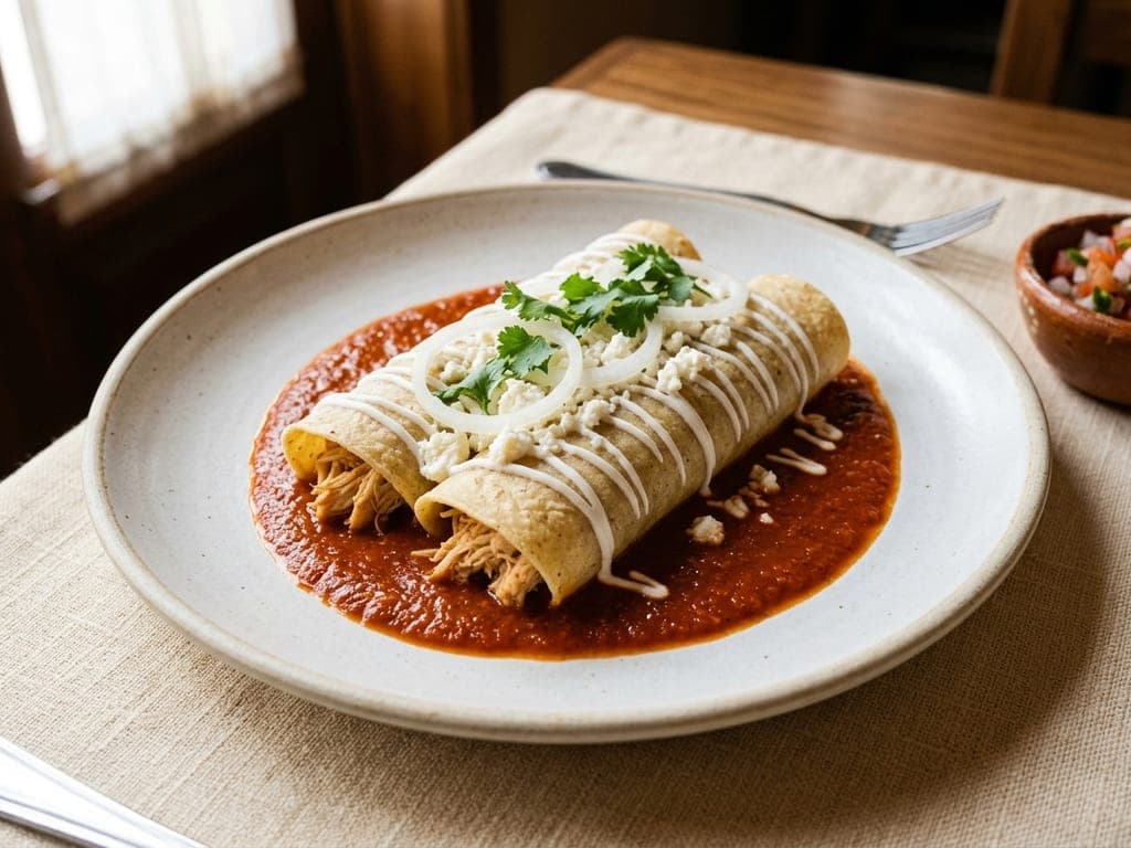 Chicken enchiladas — The restaurant two