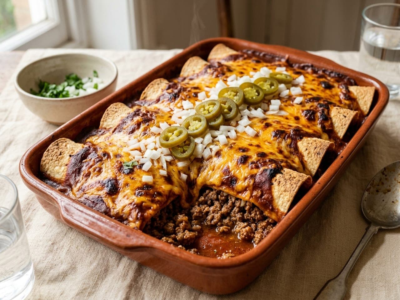 Beef enchiladas