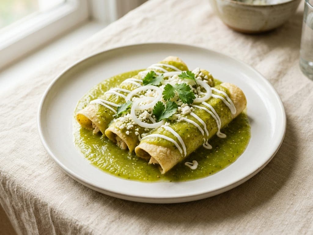 Enchiladas verdes — The bright plate