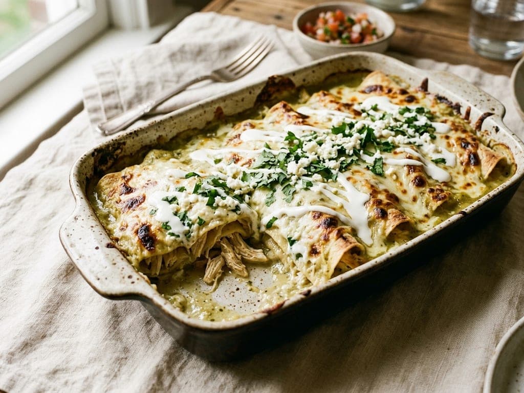 Enchiladas verdes — The suizas variation