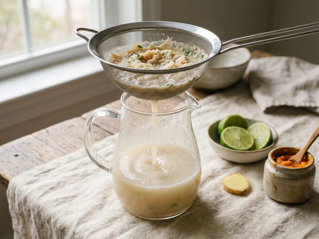 Leche de tigre — The jug and the strain