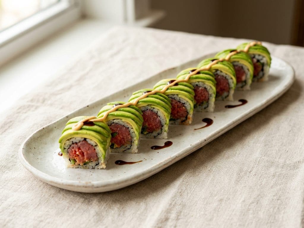 Spicy tuna roll — The dragon, shingled