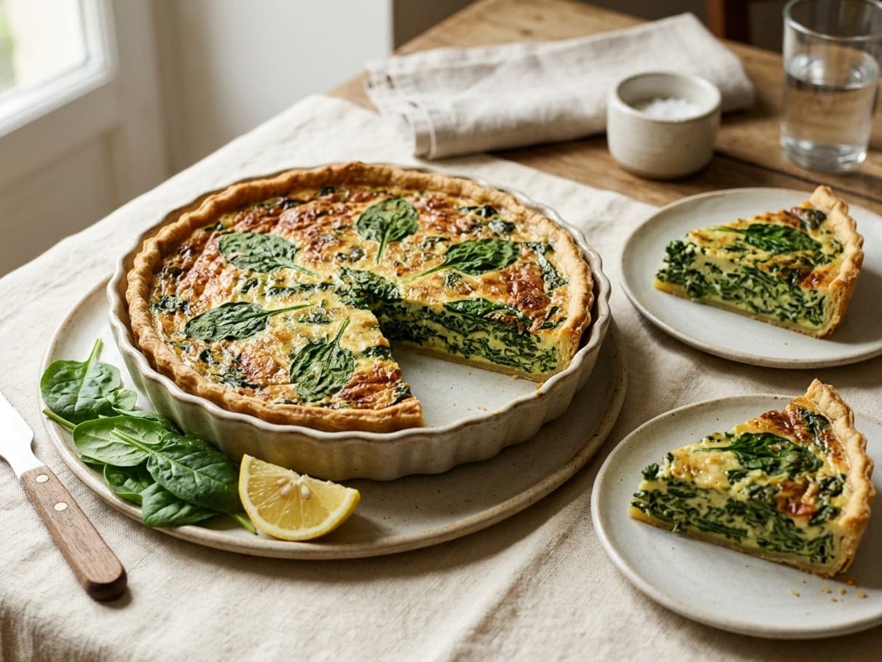 Spinach quiche