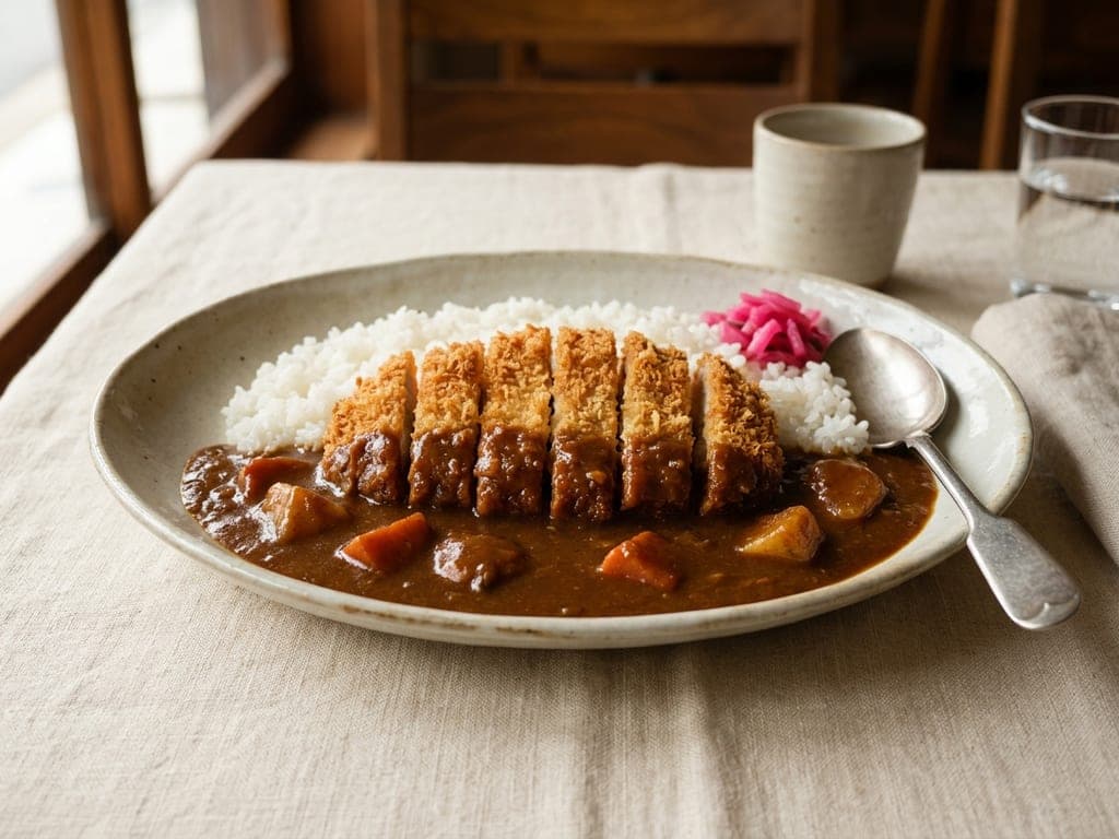 Katsu curry — The teishoku half-flood