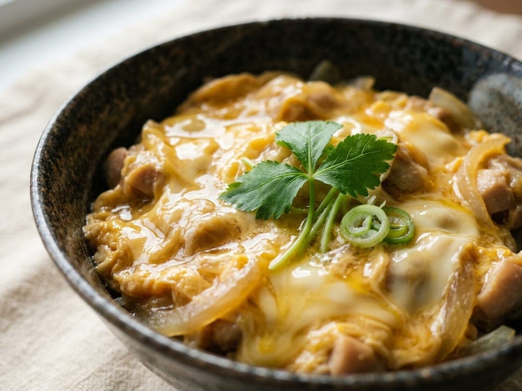 Oyakodon — The custard close-up