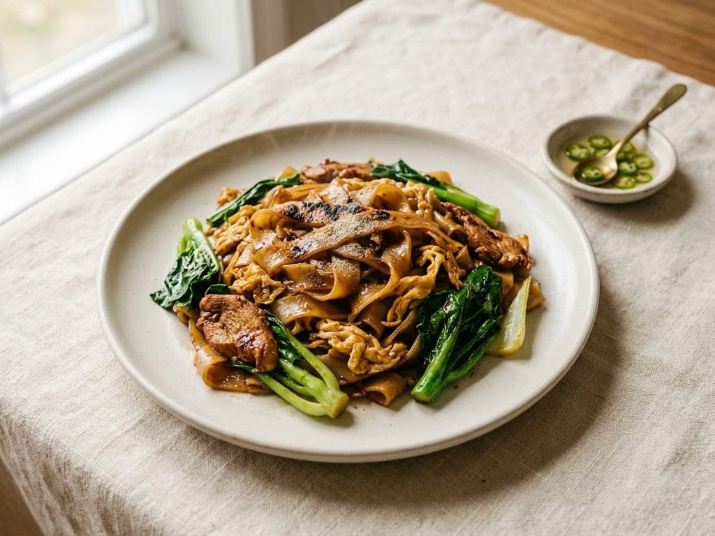 Pad see ew — The noodle-counter plate