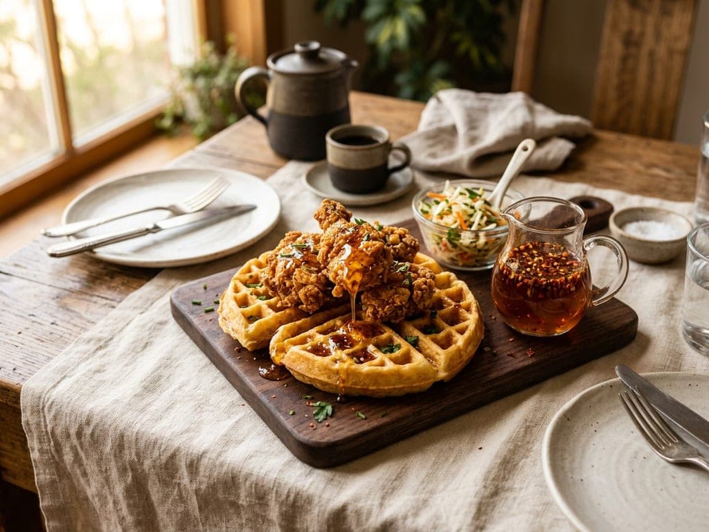 Hot Honey Chicken — The brunch board