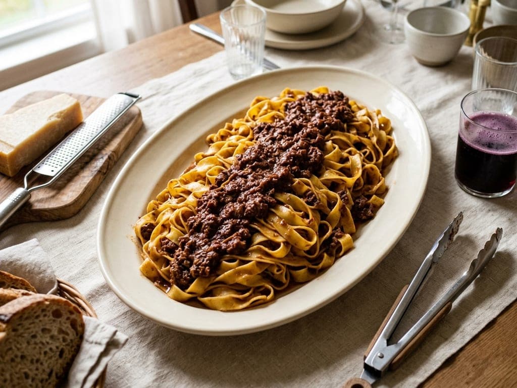 Ragù alla Bolognese — The family platter and the golden ribbon