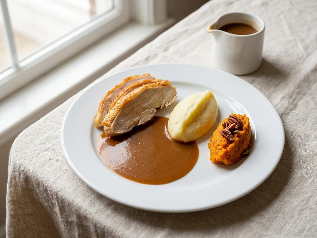Turkey Gravy — The pool: gravy under the turkey, not over it