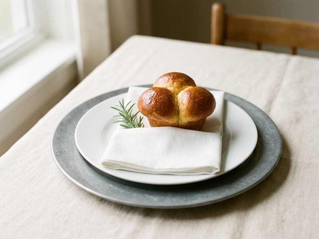 Dinner Rolls — The roll in the napkin, 1836 style