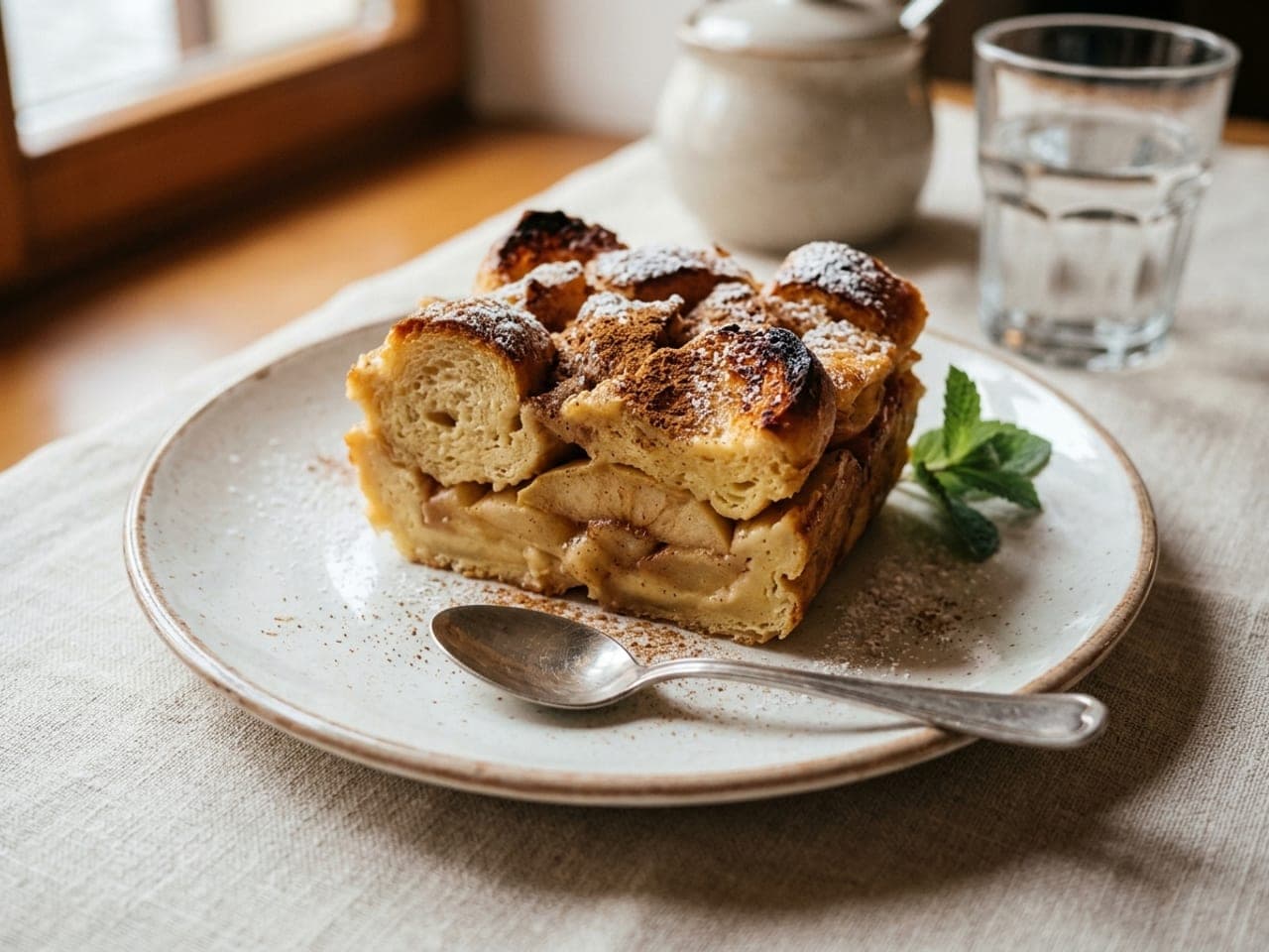 Žemlovka (bread and apple pudding)