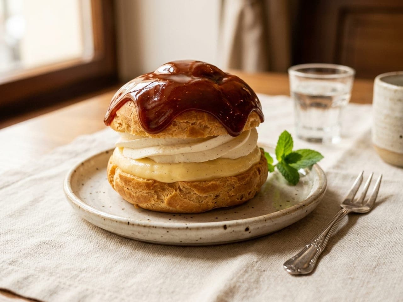 Větrník (choux pastry cream puff)
