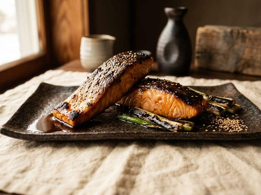 Teriyaki salmon — The crispy-skin pair