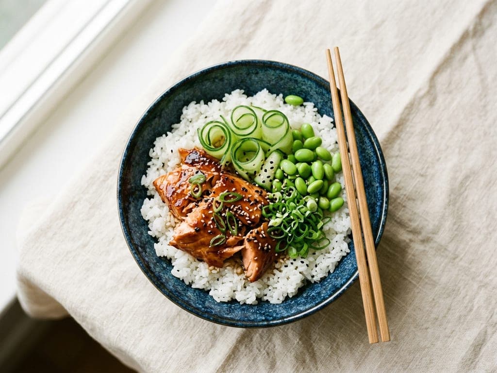 Teriyaki salmon — The salmon bowl