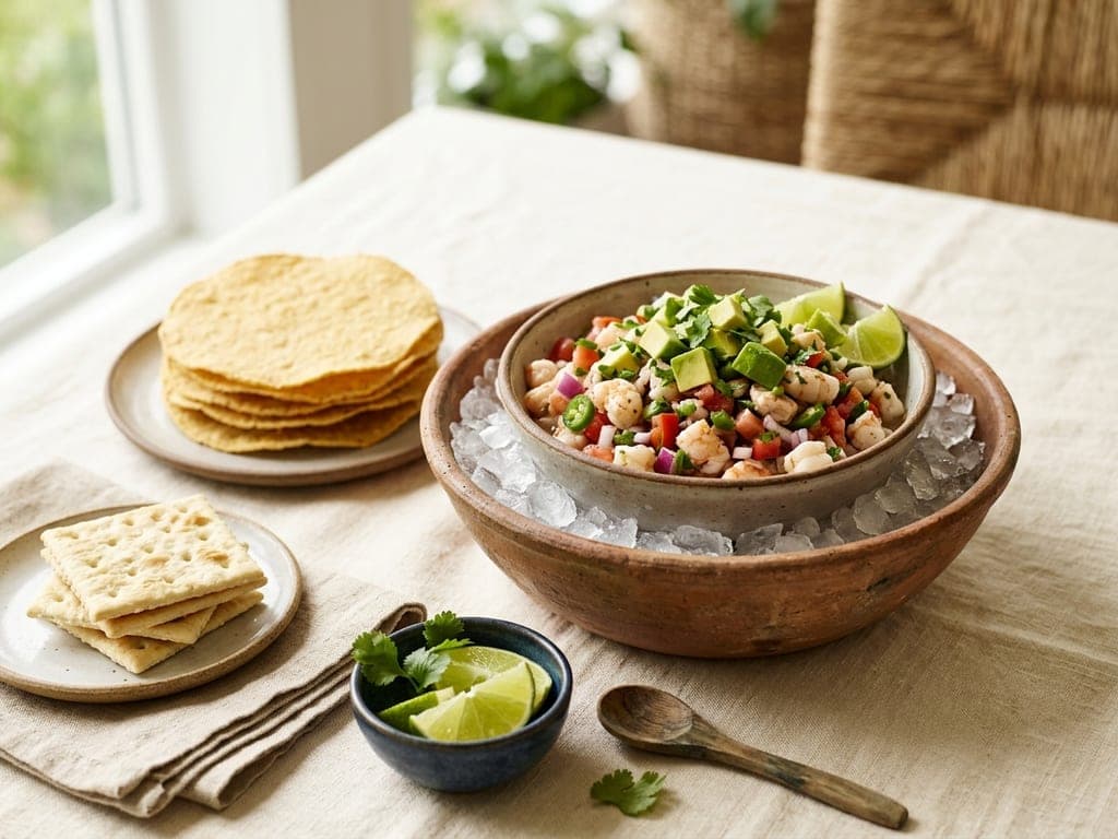 Shrimp ceviche — The party bowl on ice