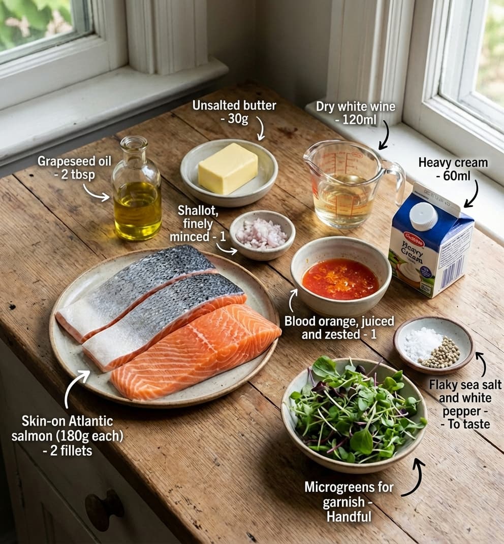 Pan-Seared Salmon ingredients